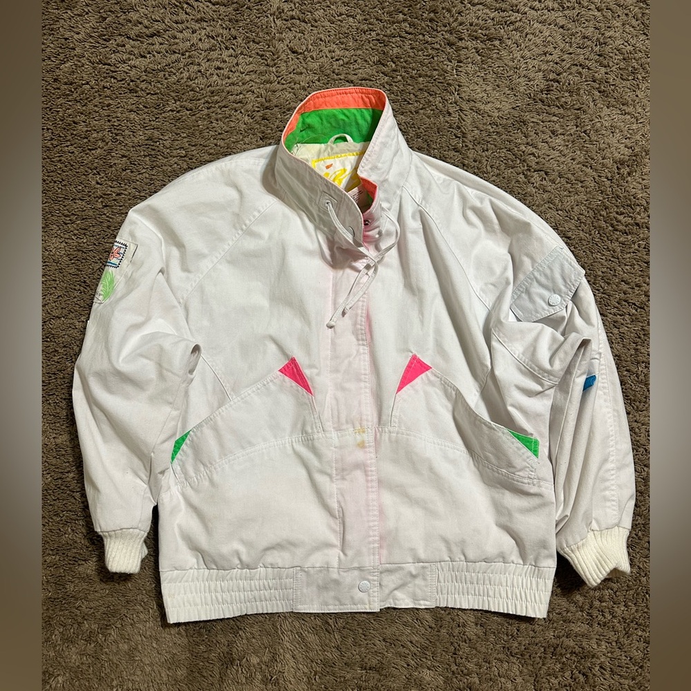 Vintage Izzy “triple white” 90s jacket size small